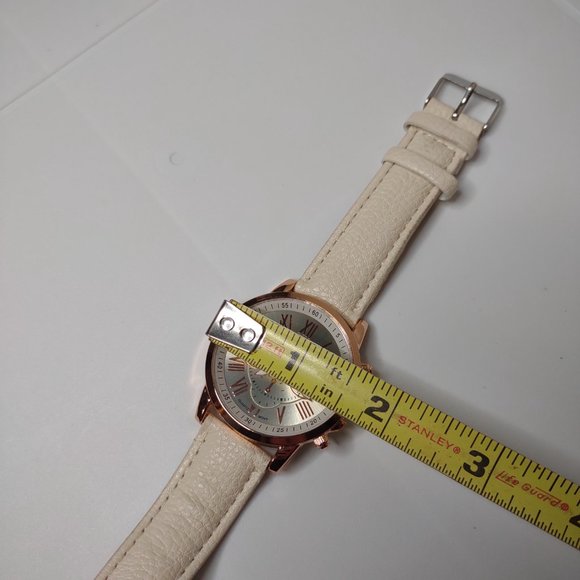 Geneva Rose Gold Tone And Off White Watch - Picture 7 of 13